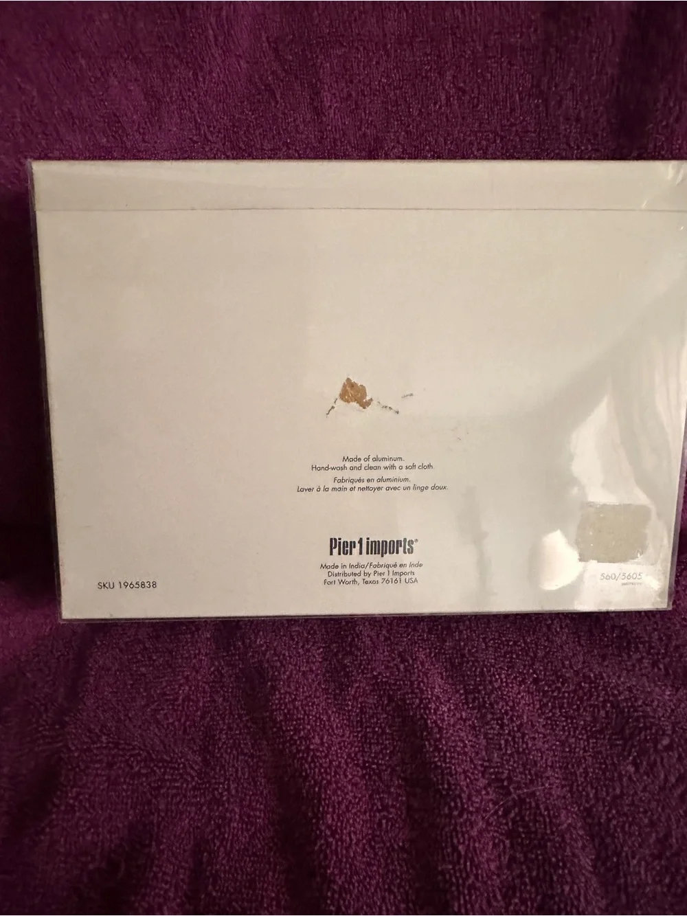 PIER 1 IMPORTS Set of 2 Apple and Pear Snack dishes silver Aluminum - NIB